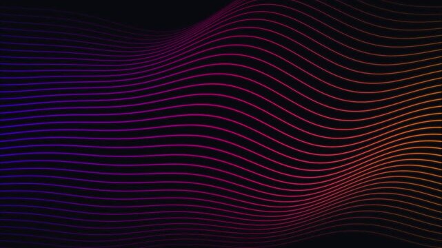 Abstract wavy line pattern gradient modern digital wave dynamic flow background for cinematic presentations and website header animation