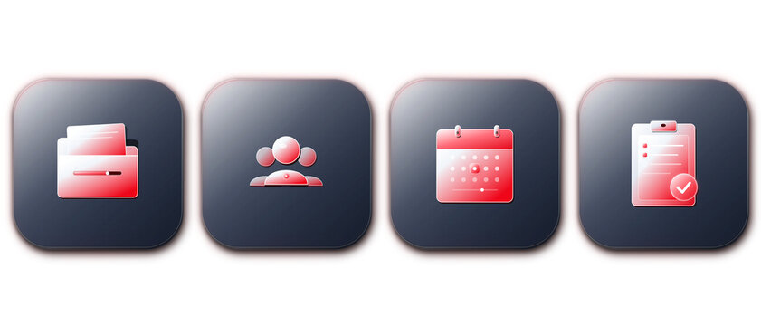 Productivity Workflow and Task Management Icons in 3D Glass.