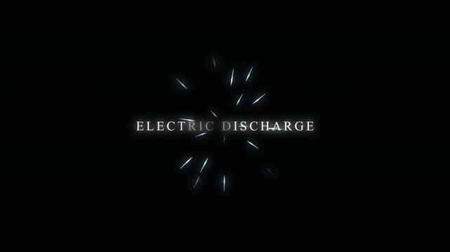 electric discharge motion graphic with blue sparks animation loop