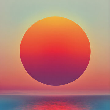 Vibrant Sunset on the Ocean