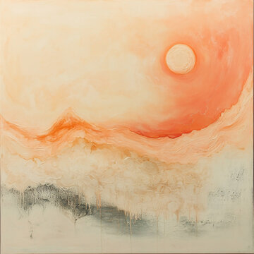 Radiant Sunset: Abstract Expressionism