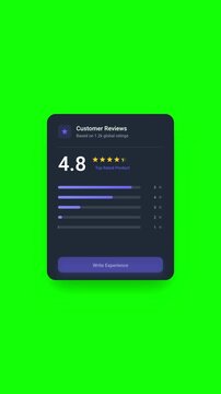 App Rating Screen Montage with Green Screen Background