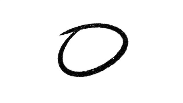 Animated circle marker drawing effect scribble