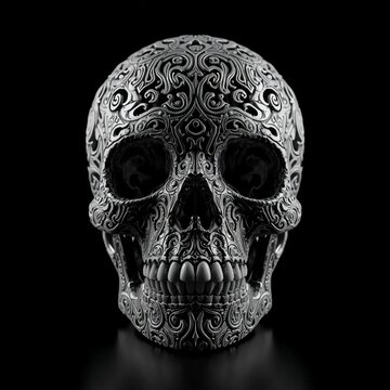 skull on black