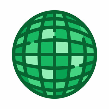 Globe Grid Pattern in Green for Global Business Network