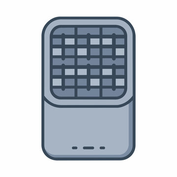 Speaker Icon with Geometric Grill in Simple Monochrome Style