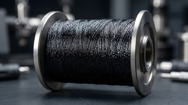 Carbon Nanotube High-Tensile Fiber Yarn Spool Macro