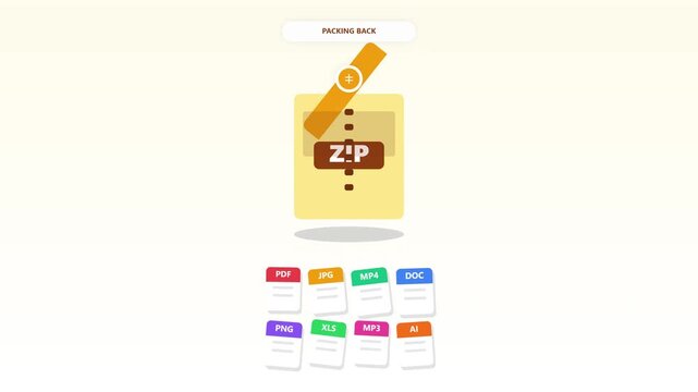 Data Compression And File Extraction Animation
