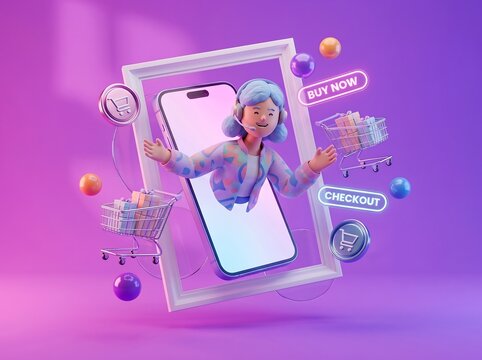 3D Render Live Shopping Avatar for Double 11 and Pepero Day Sale