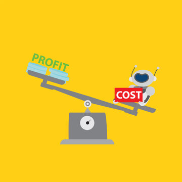 AI Robot on Weighing Scale Increasing Business Costs.

