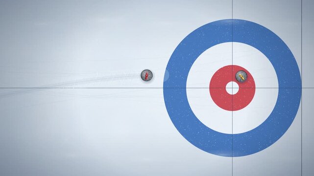 Curling Stone Glide Into House Target Reveal