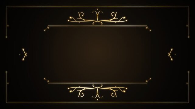 Gold Filigree Ornamental Frame Drawing Reveal