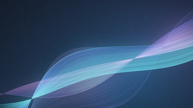 Flowing Light Ribbon Threads Twisting Seamless Loop