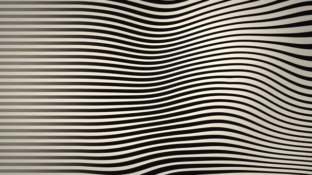 Op Art Undulating Stripe Warp Seamless Loop
