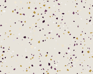 Obraz premium Terrazzo gestreut Aubergine & Altgold nahtlos