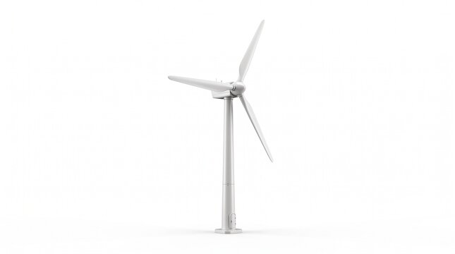 wind turbine on white background
