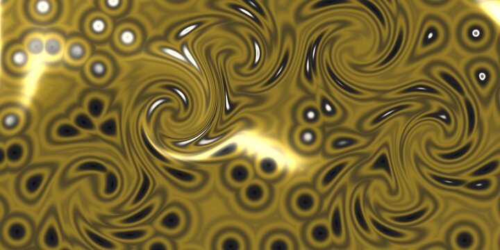 Luxury golden abstract fluid background with swirling liquid metal textures and creative wavy spiral patterns for elegant design projects