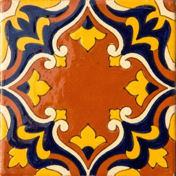 Seamless pattern of ornate ceramic tile
