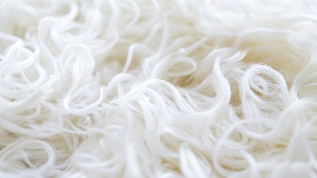 fluff. Abstract close-up of soft white curly wool fibers, intricate texture and fluff details. wildlife magazines, conservation campaigns, designed for wildlife conservation campaigns.