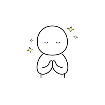 願う・祈る人物アイコン