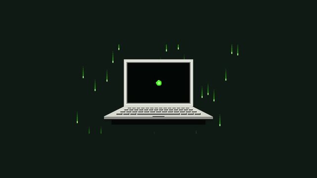 Pixel AI Terminal Core Retro Computer Artificial Intelligence Boot Sequence Seamless Loop Animation