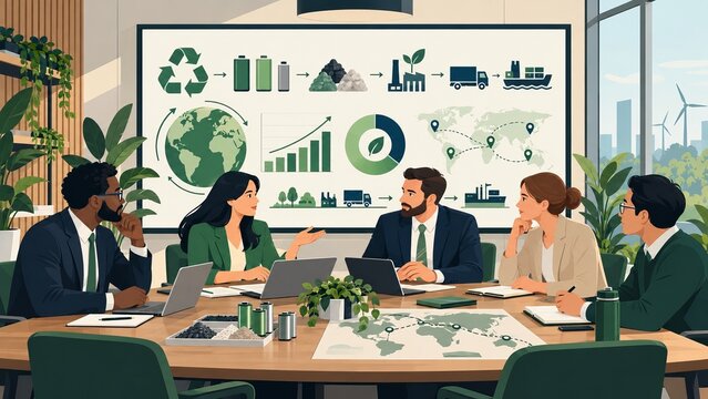 Procurement meeting planning recycled battery material supply chain strategy