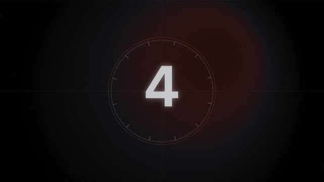 Dark Red Cinematic Countdown Timer with Subtle Circular Dial