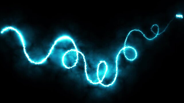 Modern glowing squiggle line icon sign continuous one line drawing minimalist single art collection of digital dividing thin wave concepts symbol moving animation video