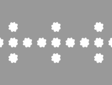 Soft 40 percent opacity shadow with cross stitch flower cutouts pattern on transparent background