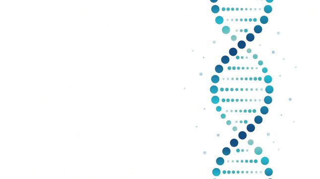 Abstract Dotted DNA Helix with Digital Biotechnology Concept