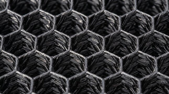 honeycomb patterned woven carbon fiber