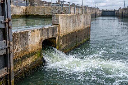 Water Transfer Through a Concrete Navigation Lock Culvert