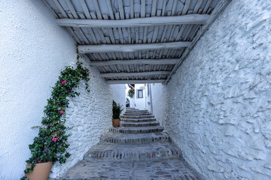 Picturesque spots in the charming village of Bubi&oacute;n in the Alpujarra region of Granada, Andalusia, Spain