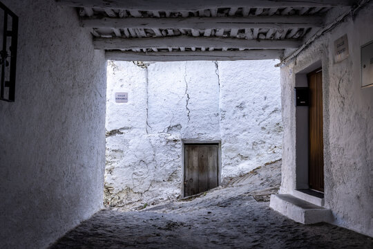 Picturesque spots in the charming village of Pampaneira in the Alpujarra region of Granada, Andalusia, Spain