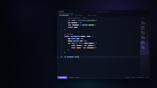 Abstract Code Editor Lines Scrolling Seamless Loop