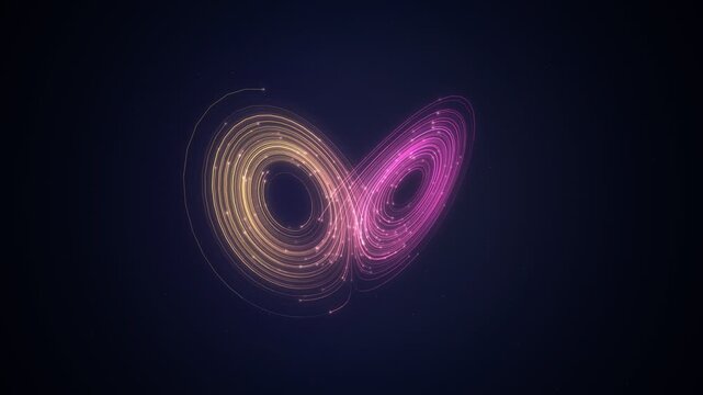 Lorenz Attractor Chaos Theory Ribbon Trails Loop