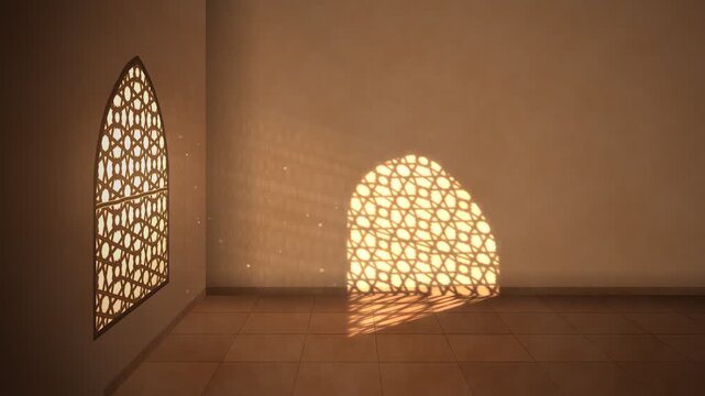 Mashrabiya Lattice Light and Shadow Sweep Loop