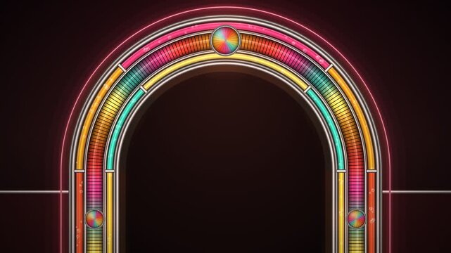 Retro Jukebox Bubble Tube Arch Seamless Loop