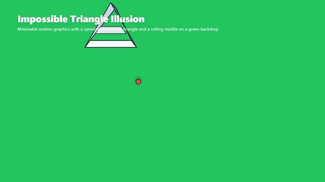 Minimalist Motion Graphics Featuring a Spinning Impossible Triangle Illusion