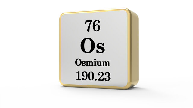 Osmium Periodic Table Element Block on Transparent Background PNG