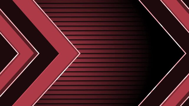 Chevron arrows striped background animation, Abstract chevron arrows background with horizontal lines animated