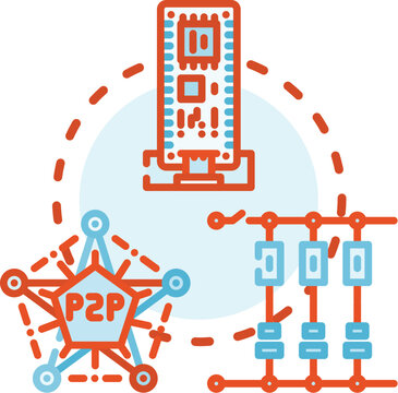 Minimal block structure illustrating decentralized finance mechanisms, secure digital transactions, and innovation in a borderless payment ecosystem, avoiding traditional physical connections