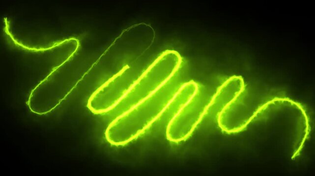 Animated glowing curly squiggle line seamless loop icon sign continuous one line art single drawing minimalist curved pattern featuring and elegant thread loopy decoration symbol moving animation