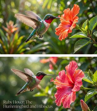 The Hummingbird's Sunlit Hover