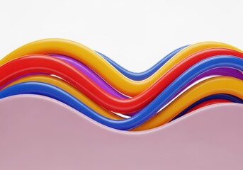 Fototapeta premium Colorful abstract wave pattern background