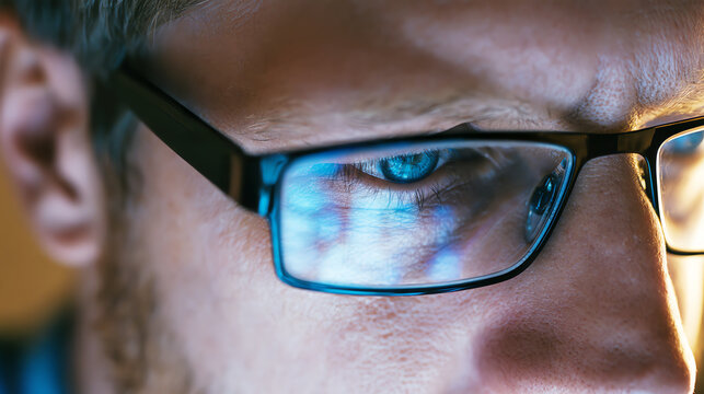 man with glasses, AI generated