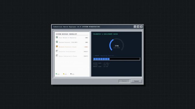 Software Installation Progress Bar on Computer Desktop Interface