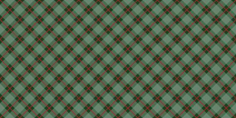 Obraz premium Red and green rhombus check, Christmas plaid seamless vector pattern background