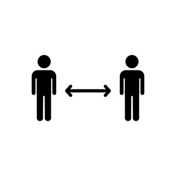 Physical Social Distancing Precaution Icon