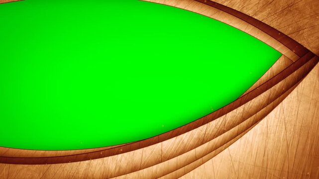 Golden Leaf Metallic Waves Presentation Slideshow Green Screen Template with two green screen animation frames
